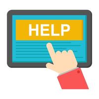 A unique design icon of online help vector