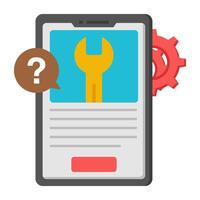 An icon design of mobile setting vector