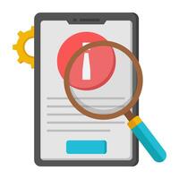 Conceptual flat design icon of search info vector