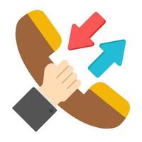 Premium download icon of call diversion vector
