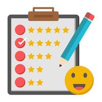 Survey list icon, editable vector