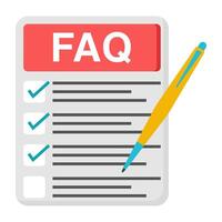 Trendy design icon of frequently ask question vector