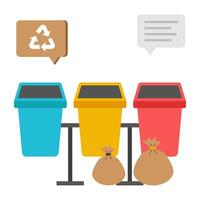 design of garbage bins vector