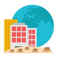 Modern design icon of urbanization vector