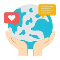 A unique design icon of global chatting vector