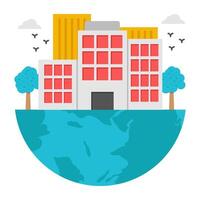 Modern design icon of urbanization vector