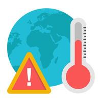 An icon design of global warming vector