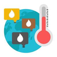 An icon design of global warming vector