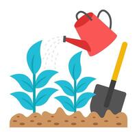 An icon design of watering can vector