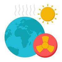 An icon design of global warming vector