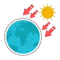 Editable design icon of ozone layer destruction vector