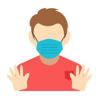 Modern design icon of face mask vector