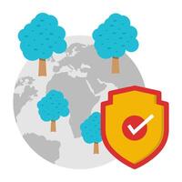 A unique design icon of global ecology vector