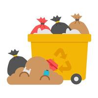 design of garbage bin vector