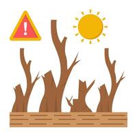 An icon of drought isolated on white background vector