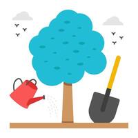 An icon design of watering can vector