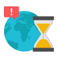 An icon design of global warning vector