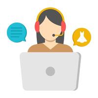 Perfect design icon of customer service representative vector