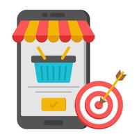 Modern design icon of web shopping target vector