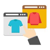 A trendy design icon of web shopping vector