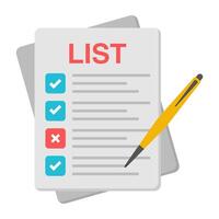 A trendy design icon of list vector
