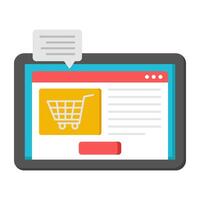 A beautiful design icon of web shopping vector