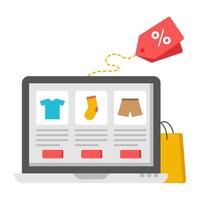An icon design of online shopping discount vector