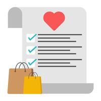 Modern design icon of wishlist vector