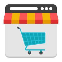 An icon design of web shop vector