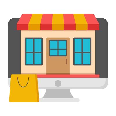 Perfect design icon of online shop