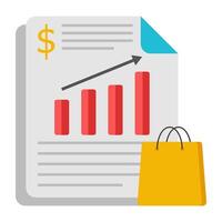 Modern design icon of shopping report vector