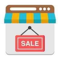 A colored design icon of web sale vector