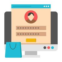 Perfect design icon of web user login vector