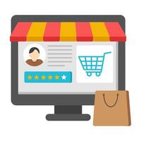 An icon design of shopping feedback vector