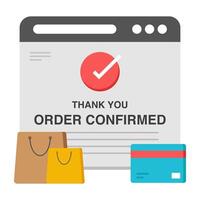 A beautiful design icon of order confirmed vector