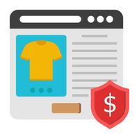 A beautiful design icon of web shopping vector