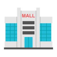 A colored design icon of shopping mall vector