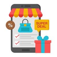 A trendy design icon of shopping checklist vector