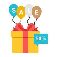 Modern design icon of sale present vector