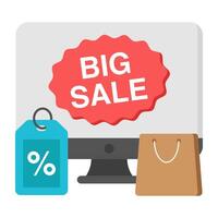 A trendy design icon of big sale vector