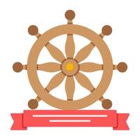 Premium download icon of boat helm vector