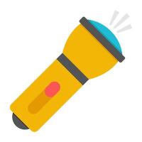 A flat design icon of torch vector