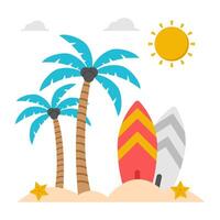 Trendy design icon of palm trees vector