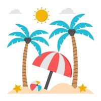 Trendy design icon of palm trees vector