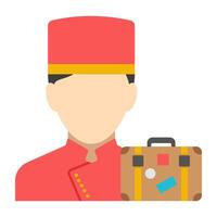 design of hotel Attendant vector