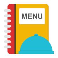 An icon design of menu book vector