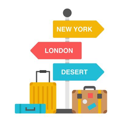 Modern design icon of tour journey