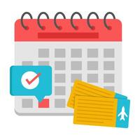 An icon design of ticket schedule vector