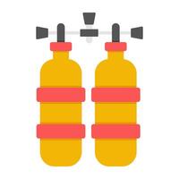 Trendy design of oxygen cylinders vector