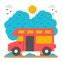 Modern design icon of caravan vector